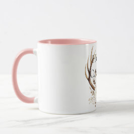 Caneca Cowgirl Deer Antlers Floral