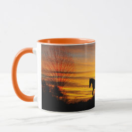 Caneca Cowgirl Sunset Horseback Ride Coffee Mug