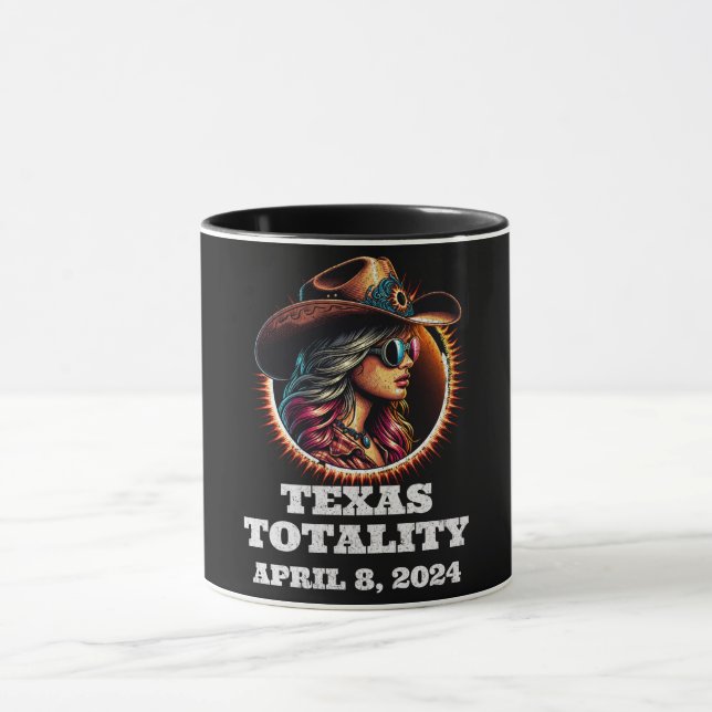Caneca Cowgirl Total Solar Eclipse 4.08.2024 Texas (Centro)