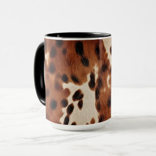 Caneca Cowhide Preto-Castanho Ocidental
