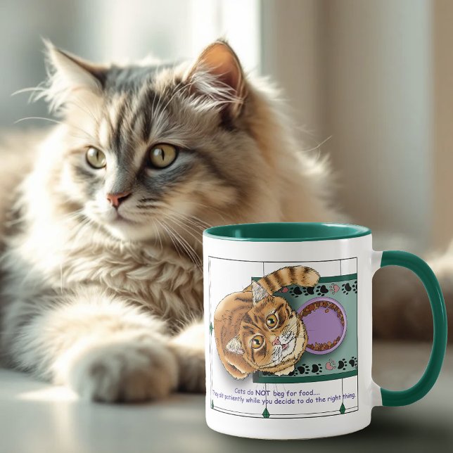 Caneca Cozinha de Comida Laranja Tabby (Criador carregado)