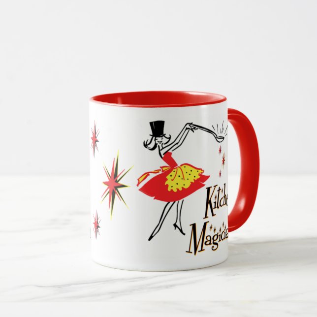 Caneca Cozinha Mago - Cozinhar de Arte Mug (Frente Esquerda)