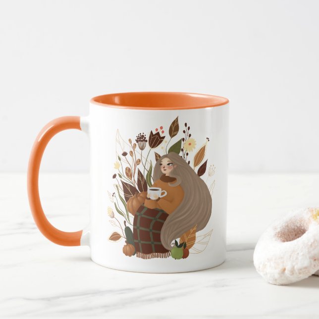 Caneca Cozy Autumn Girl (Com Donut)