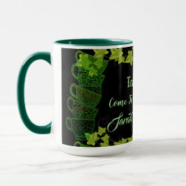 Caneca Cozy Cuppa Green Tea Cups Tarde No Tea Party Mug