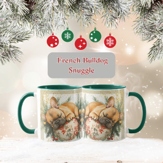 Caneca Cozy French Bulldog em um Ornamento