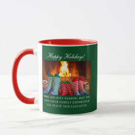 Caneca "Cozy Hearthside" - Mug personalizável de férias