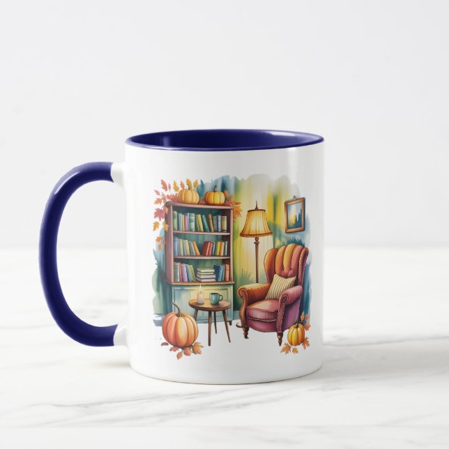 Caneca Cozy Home Reading Mug — Framed Wall & Book Shelf (Esquerda)