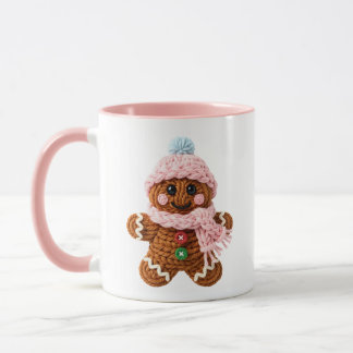 Caneca Cozy Knitted Gingerbread Winter Character