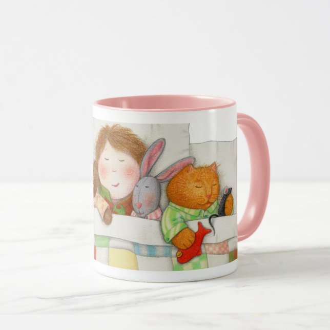 CANECA COZY QUILT Combinação Rosa (Frente Esquerda)