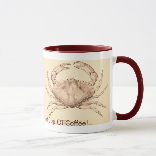 Caneca CRAB Engraçado humor de caranguejo Coffee Mug (Direita)