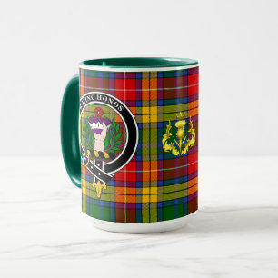Caneca Crachá Buchanan Clan e Tartan Mug