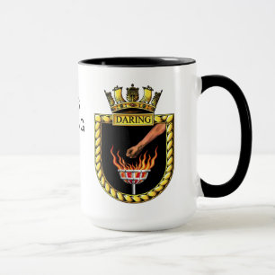 Caneca Crachá de ousar do HMS