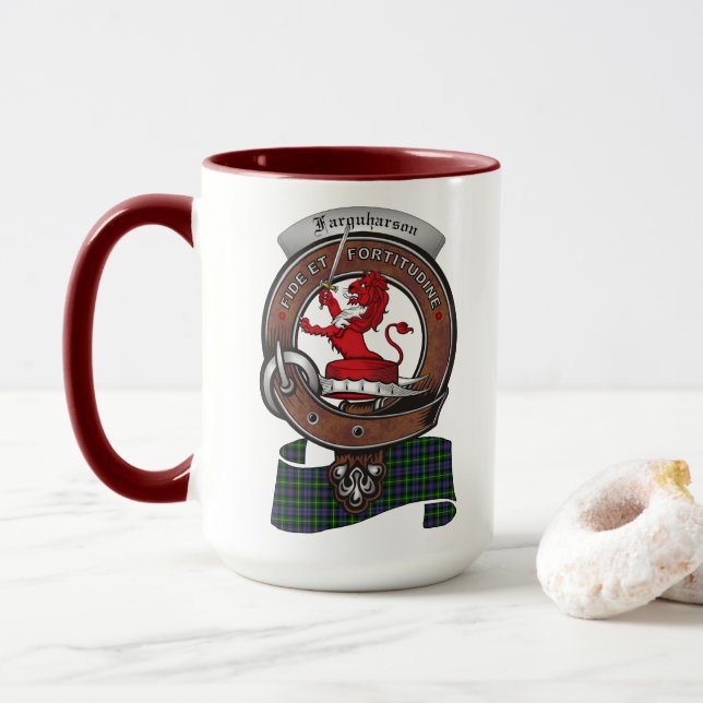 Caneca Crachá Farquharson Clan Combo 15oz Mug (Com Donut)