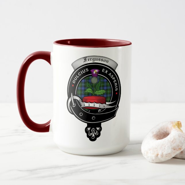 Caneca Crachá Fergusson Clan Combo 15oz Mug (Com Donut)