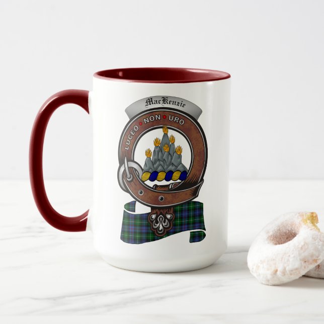Caneca Crachá MacKenzie Clan Combo 15oz Mug (Com Donut)