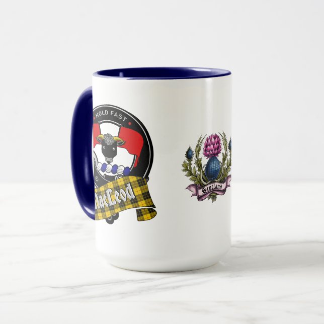 Caneca Crachá MacLeod Clan Combo 15oz Mug (Frente Esquerda)