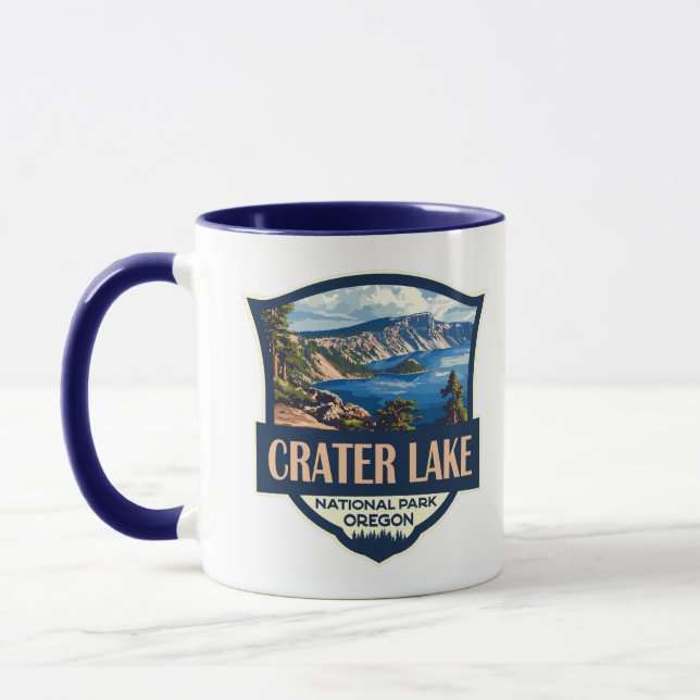 Caneca Crachá Retroativo da Ilustração do Parque Nacional (Esquerda)