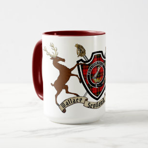Caneca Crachá Wallace Clan & Tartan c/Stags Mug
