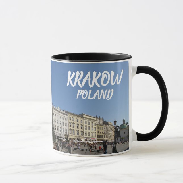 Caneca Cracóvia Polônia Panorâmica Mug (Direita)