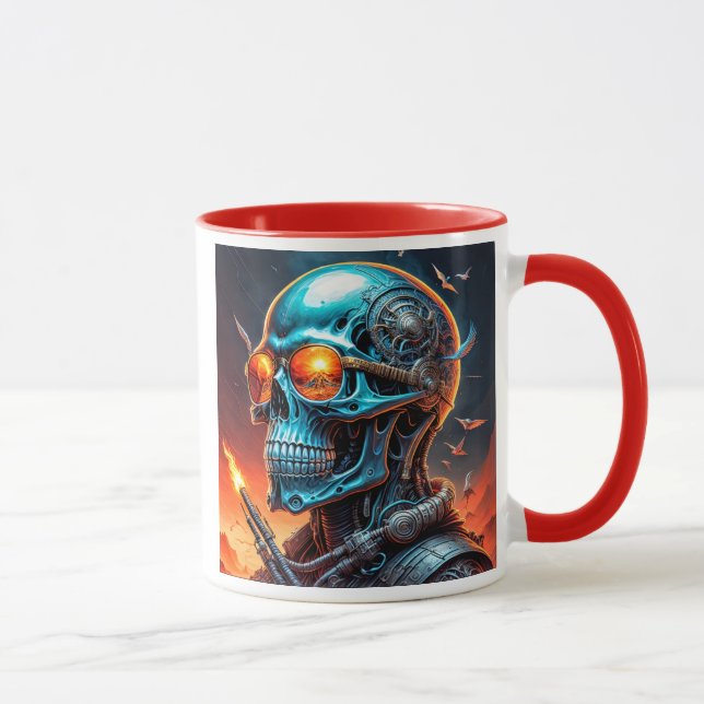 Caneca Crâne cybernétique en fusion. (Direita)