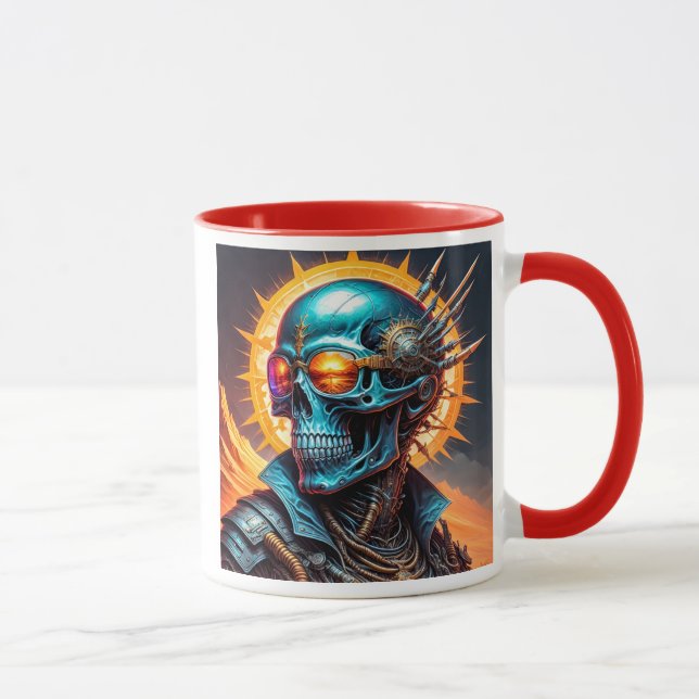 Caneca Crâne cybernétique sous un soleil ardent. (Direita)