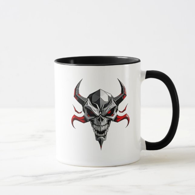 Caneca Crâne de démon stylisé. (Direita)