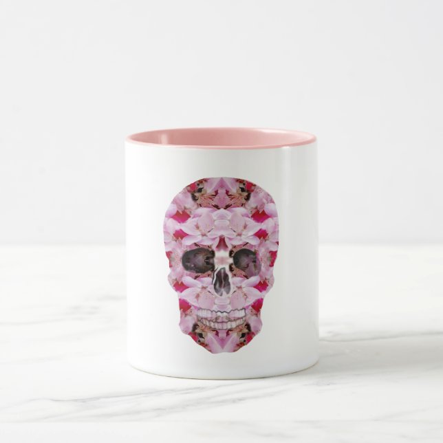 Caneca Crânio Combo Mug, Arte Crônica Rosa (Centro)