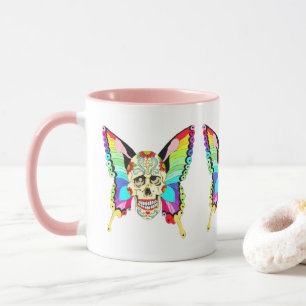 Caneca Crânio de Açúcar da Borboleta