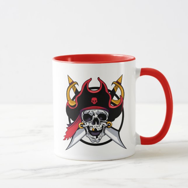 Caneca Crânio De Café Pirata (Direita)
