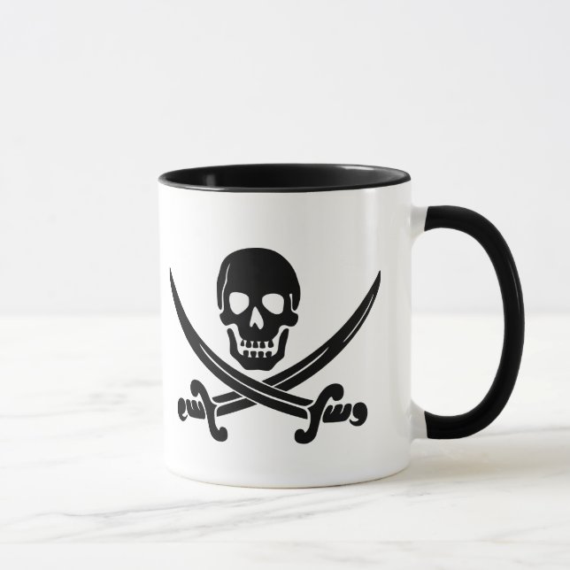 Caneca Crânio De Café Pirata (Direita)