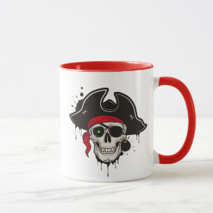 Caneca Crânio De Café Pirata