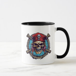 Caneca Crânio De Café Pirata
