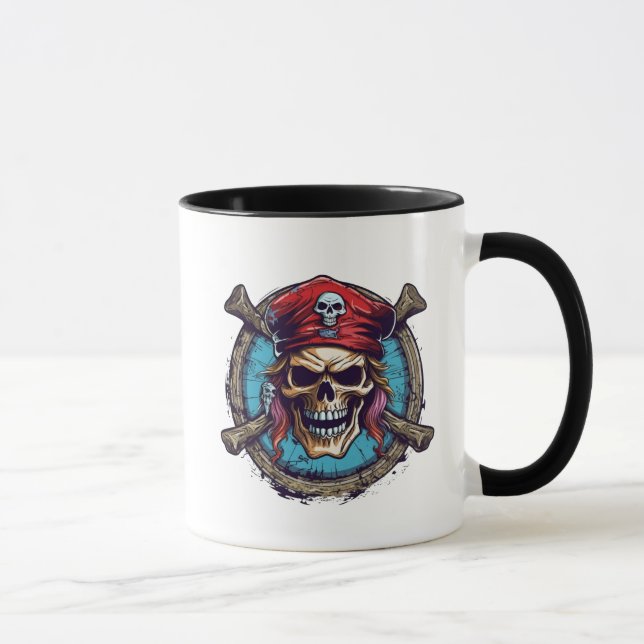 Caneca Crânio De Café Pirata (Direita)