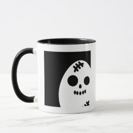 Caneca Crânio de Ovo Assustador - Halloween | Adicione se
