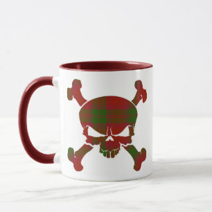 Caneca Crânio de Tartan MacNab sem faixa