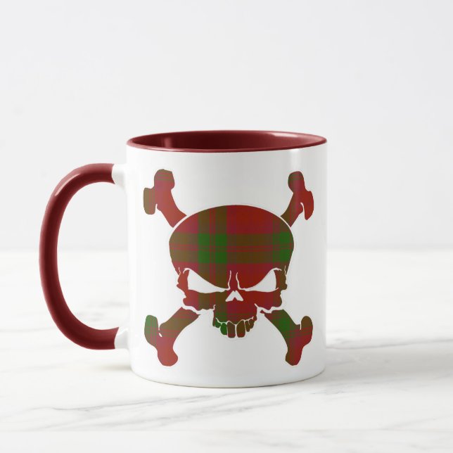 Caneca Crânio de Tartan MacNab sem faixa (Esquerda)