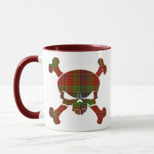 Caneca Crânio do Tartan de MacLean nenhuma bandeira