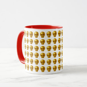 Caneca Cranio Dourado Luxo