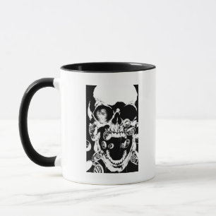 Caneca Crânio e anéis