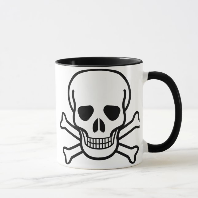Caneca Crânio e Crossbones (Direita)