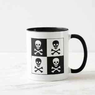 Caneca Crânio e Crossbones