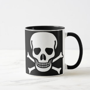 Caneca Crânio e preto dos Crossbones