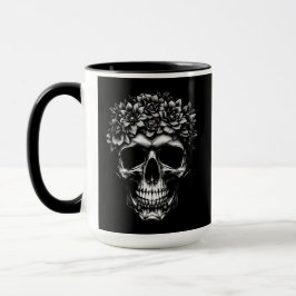 Caneca Crânio Floral