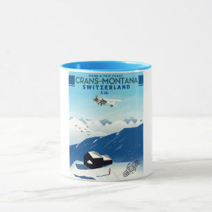 Caneca crans-montana Suiça de esqui