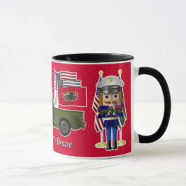 Caneca Craqueador Marinho com Pequeno Caminhão Militar