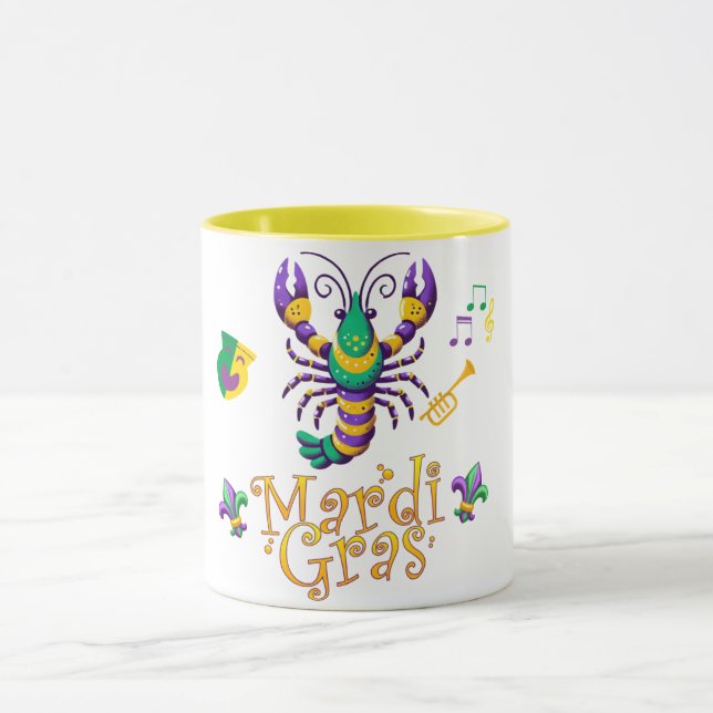 Caneca Crayfish Fleur de lis Mardi Gras (Centro)