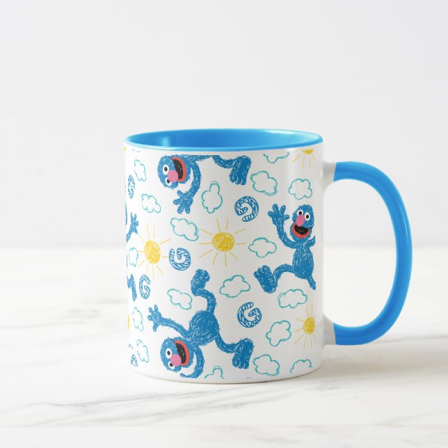Caneca Crayon Grover Padrão de Sol (Direita)