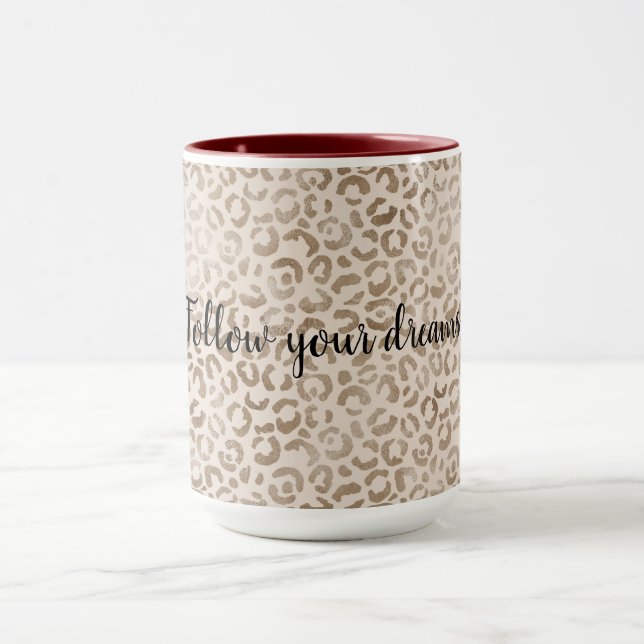 Caneca Cream Brown Leopardo Print      (Centro)