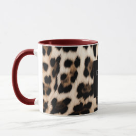 Caneca Cream Leopardo Aniversário