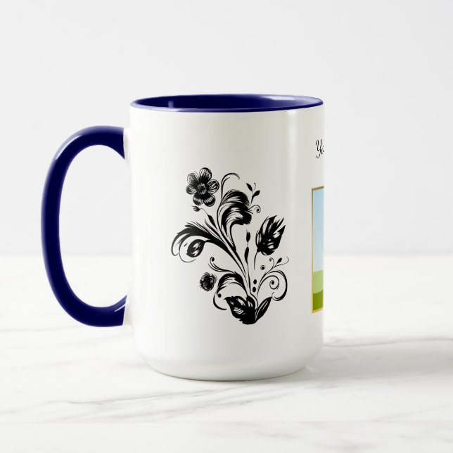 Caneca Create Your Own personalized Template Text  (Esquerda)